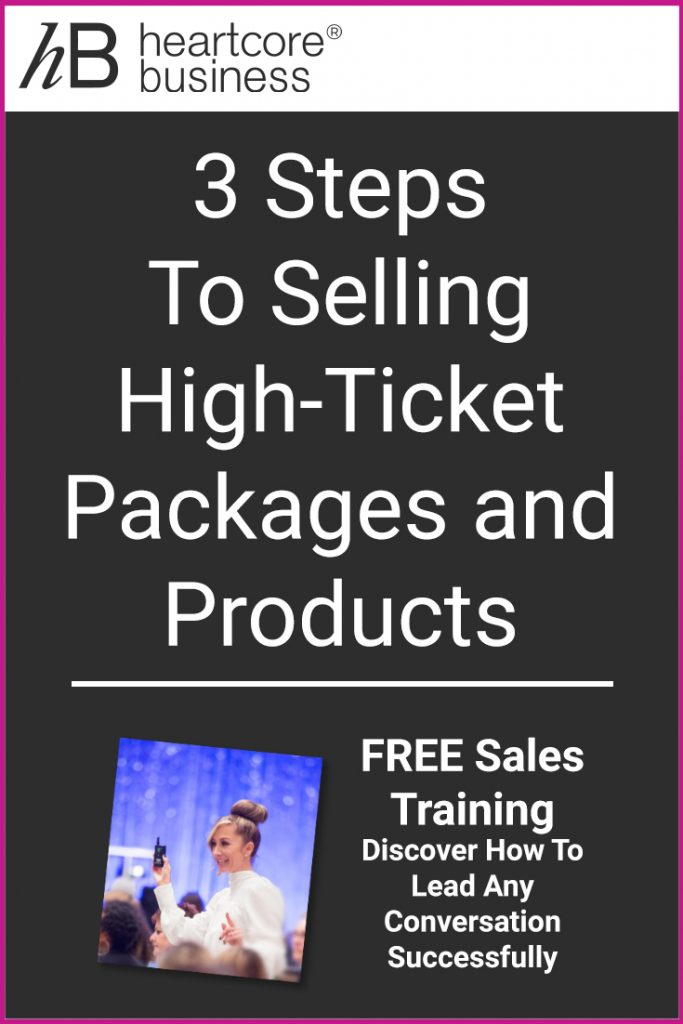 One of the very best ways to make more money in your business is to sell high-ticket packages, products, and services. But you need that "YES". I'll share a powerful three-step process for selling more. Re-pin and join my FREE training on how you can convert Conversations into Cash! #heartcorebusiness #businessempire #entrepreneur #coaching #onlinebusiness #businesscoach