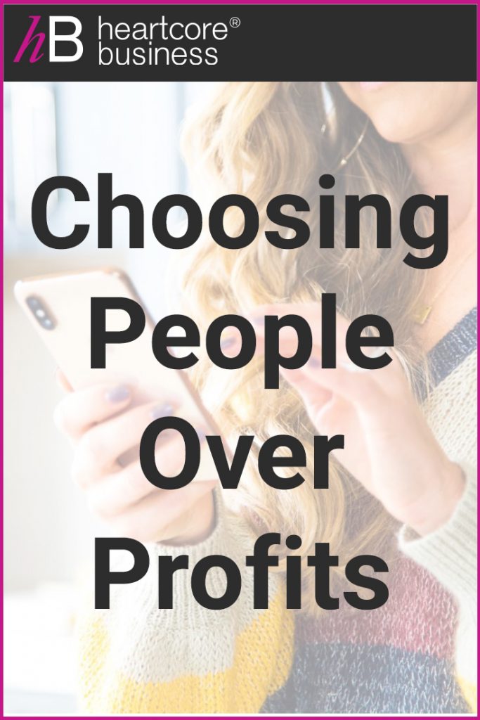 Choose people over profits when you're building your business! When you start your entrepreneurial journey, you may be chasing the money but you need to connect your heart and your passion—your heart and your purpose. When you do, you experience supernatural growth. Re-pin and join my FREE sales training! #heartcorebusiness #businessempire #entrepreneur #coaching #onlinebusiness #businesscoach