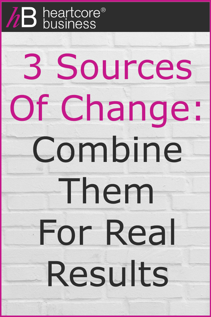 Do you want to build a wildly successful business that reaches lots of people and gives you the freedom you deserve? Ready to get motivated and take action?! I'l share the 3 Sources of Change: Combine Them for Real Results! #heartcorebusiness #businessempire #entrepreneur #coaching